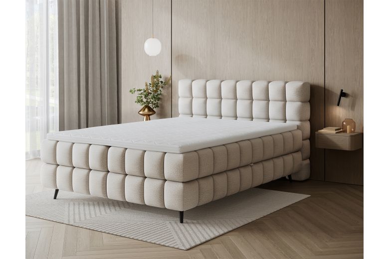 Boxspring bed 180x200 - Sabeno (Pull-out bed with storage box)