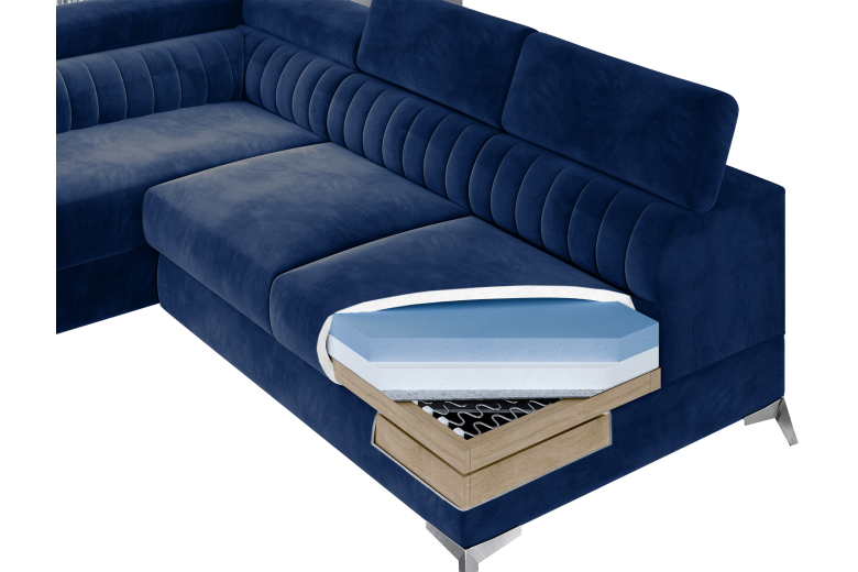 Угловой диван - Laurence (Pаскладной с ящиком для белья) Угловой диван - Laurence (Pаскладной с ящиком для белья)