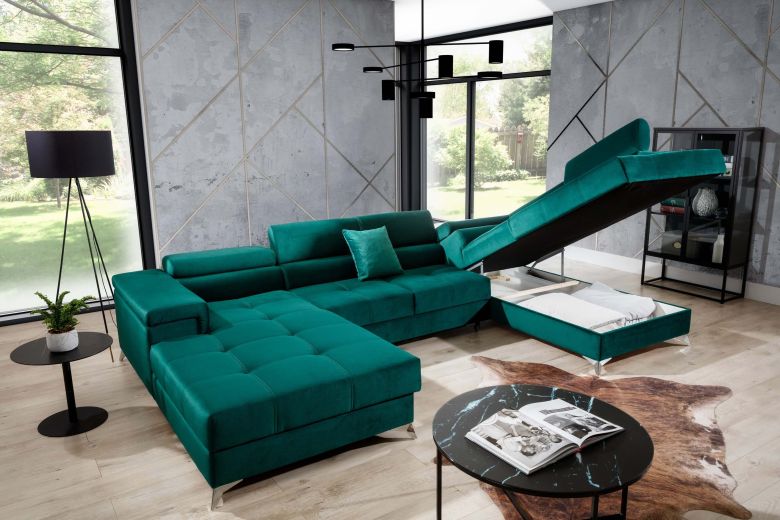 U shape sofa - Eduardo (Pull-out with storage box)