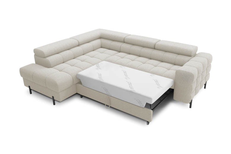 Corner sofa - Ferucce (Pull-out bed with storage box)