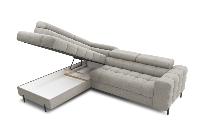Corner sofa - Ferucce (Pull-out bed with storage box)