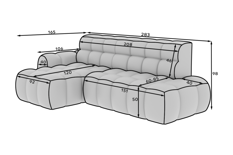 Corner sofa - Ceedro (Pull-out bed)