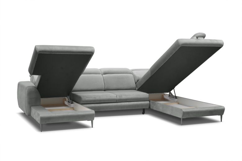 U shape sofa - Fancy (Pull-out bed with storage box)
