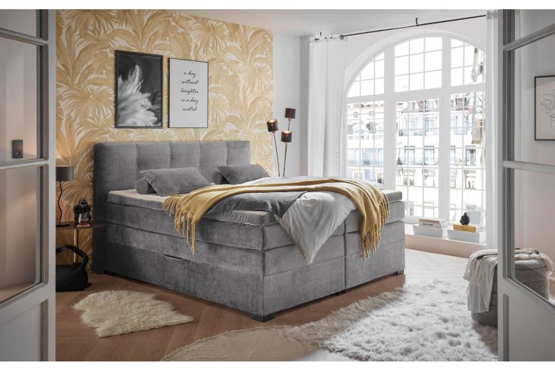 Boxspring bed 180x200 - Fanes (With storage box)