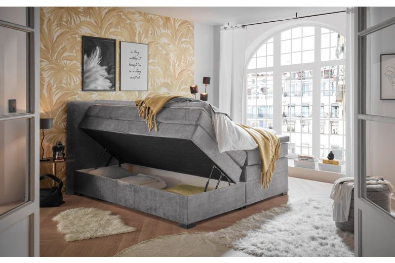 Boxspring bed 180x200 - Fanes (With storage box)