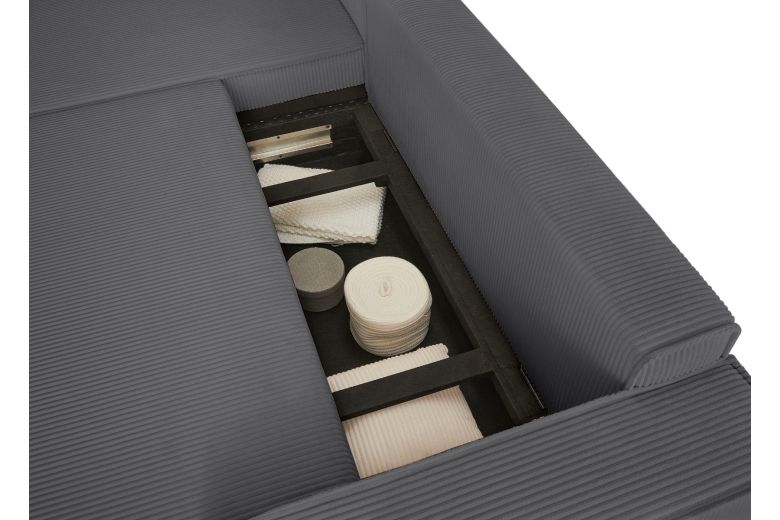 Corner sofa - Cassi (Pull-out bed with storage box)