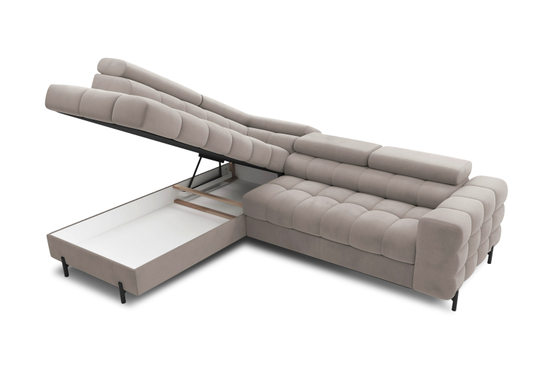 Corner sofa - Ferucce (Pull-out bed with storage box)