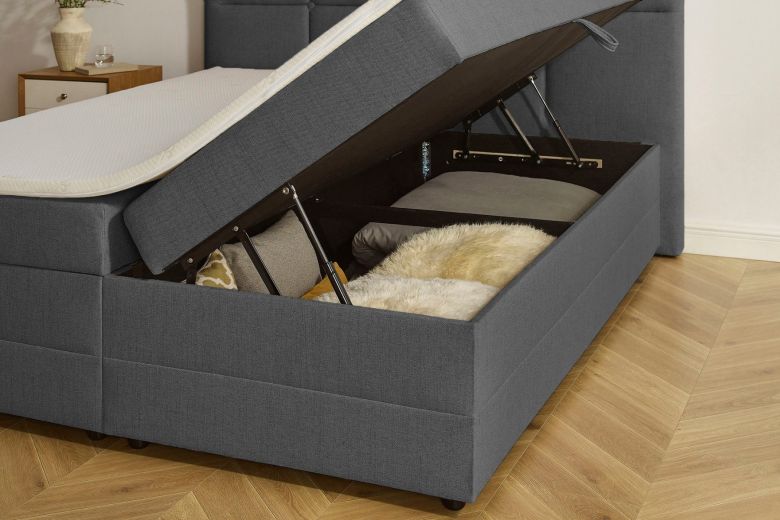 Boxspring bed 180x200 - Fillmore (With storage box)