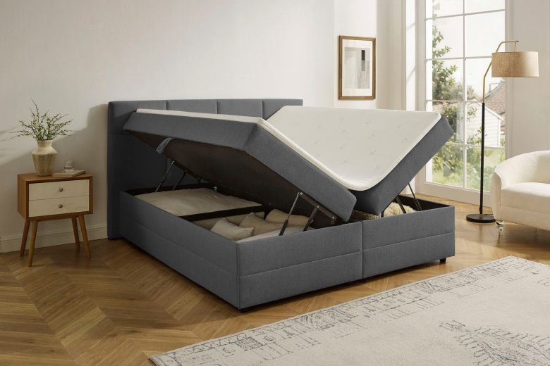 Boxspring bed 180x200 - Fillmore (With storage box)