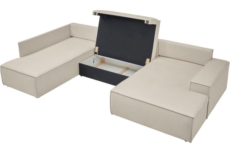 U shape sofa - Sherwood (Pull-out bed with storage box)