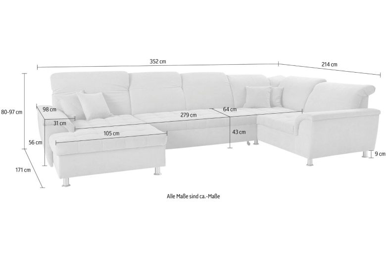 Franzi U-shaped (Pull-out bed with storage box)