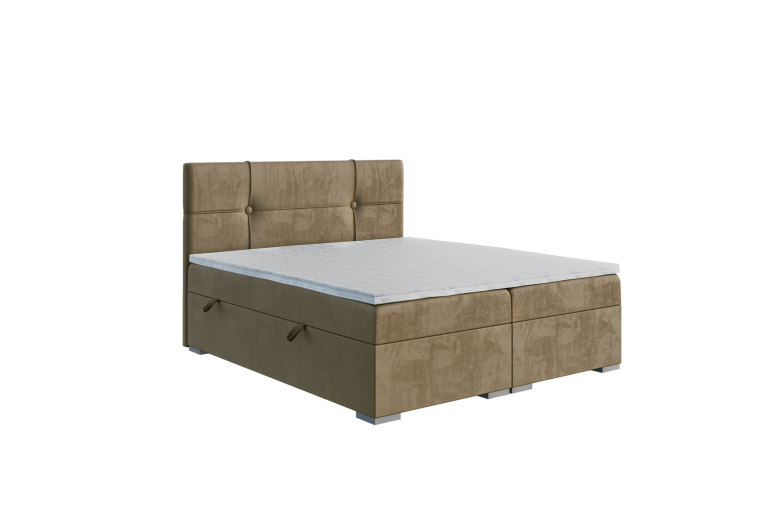 Boxspring bed 160x200 - Gaia (With storage box)