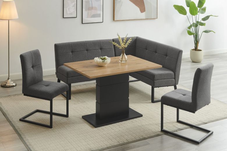 Dining room set - 4-piece dining set Geranium with storage