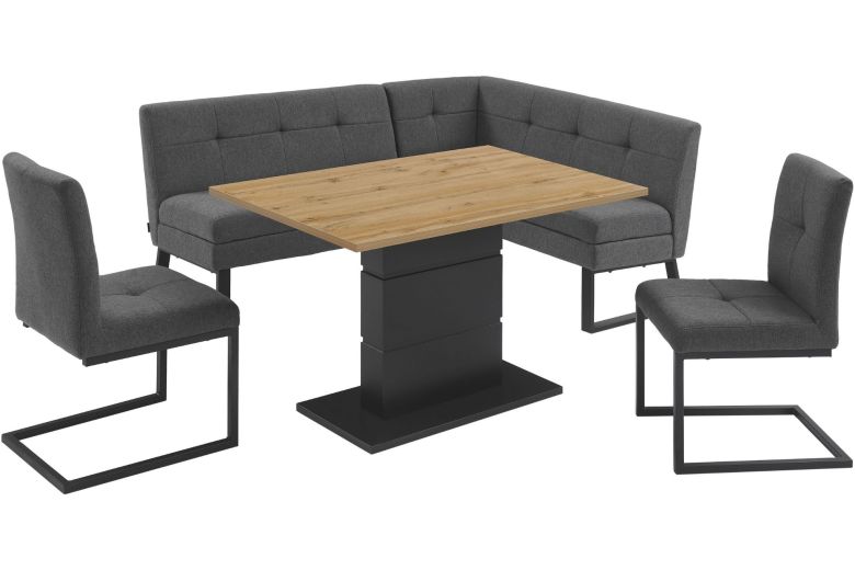 Dining room set - 4-piece dining set Geranium with storage