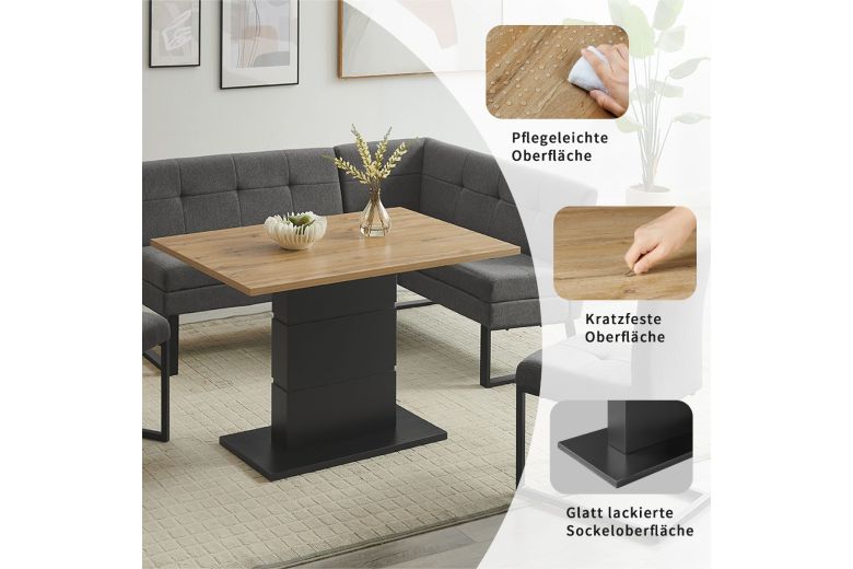 Dining room set - 4-piece dining set Geranium with storage