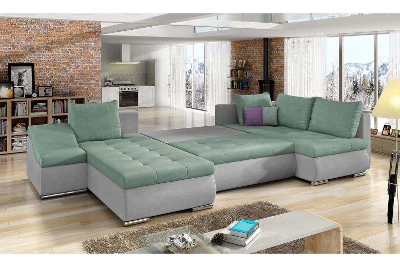 U-образный диван - Giovanni-P (Pаскладной с ящиком для белья)