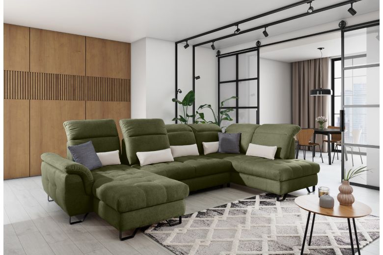 U-образный диван - Giovani (Pаскладной с ящиком для белья)