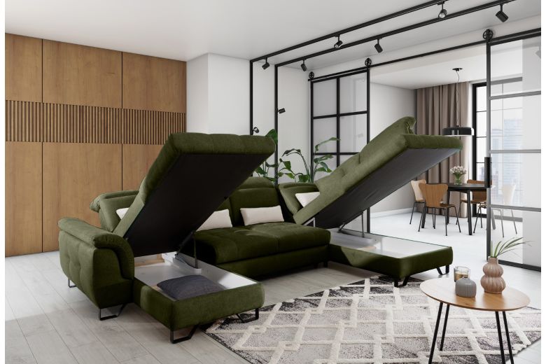 U-образный диван - Giovani (Pаскладной с ящиком для белья)