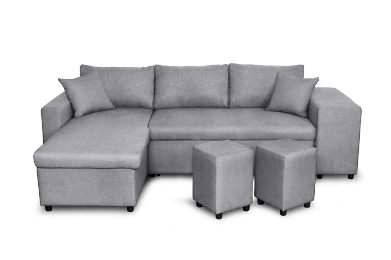 Corner sofa - Golf Plus with footstool (Pull-out bed with storage box)