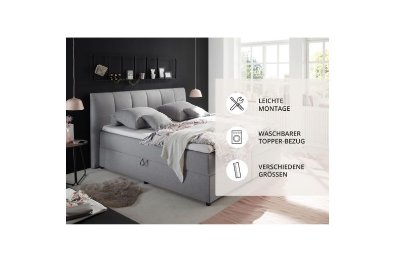 Boxspring bed 180x200 - Granada (With storage box)