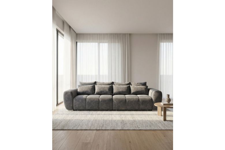 3 seat sofa - Grande anthracite (Pull-out bed with storage box)