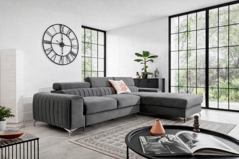 Угловой диван - Grayson (Pаскладной с ящиком для белья)