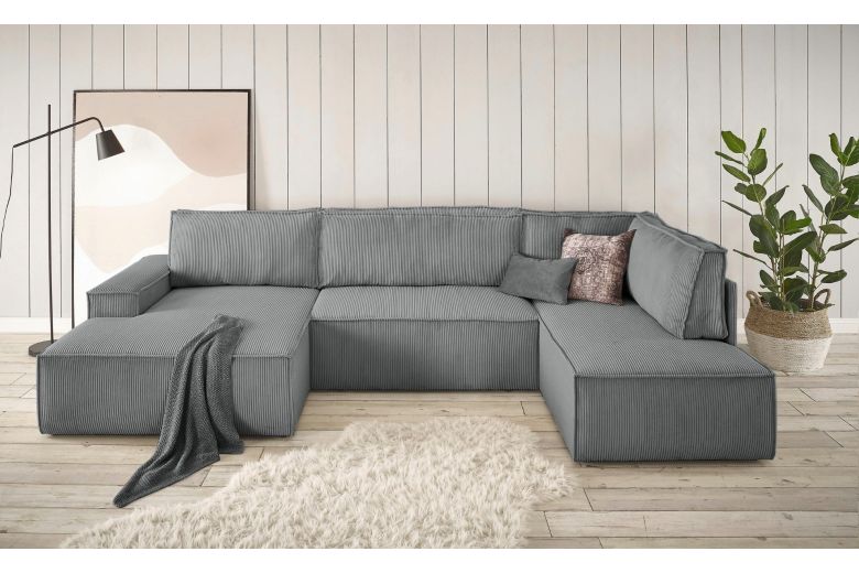 U shape sofa - Sherwood (Pull-out bed with storage box)