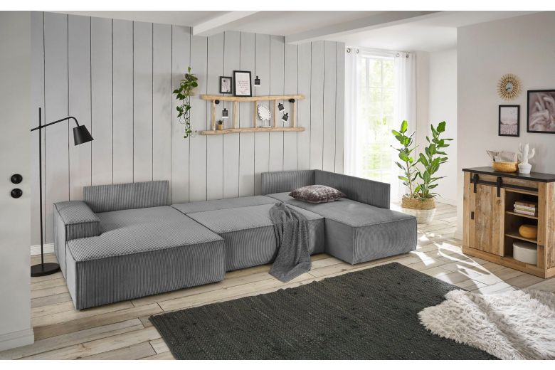 U shape sofa - Sherwood (Pull-out bed with storage box)