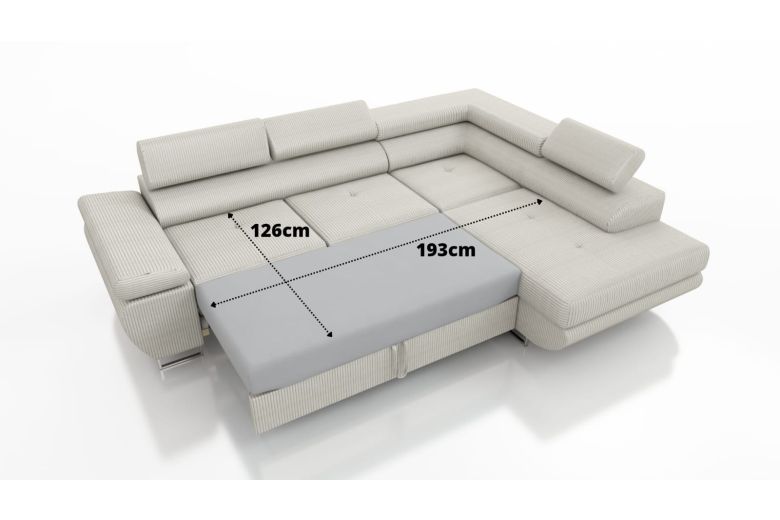 Corner sofa - Anton (Pull-out bed with storage box)