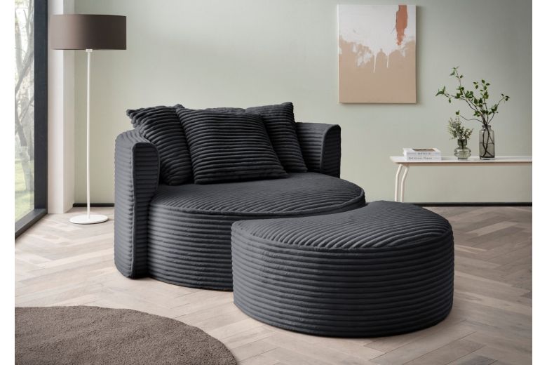 Chair - Isalie Love Chair with footstool