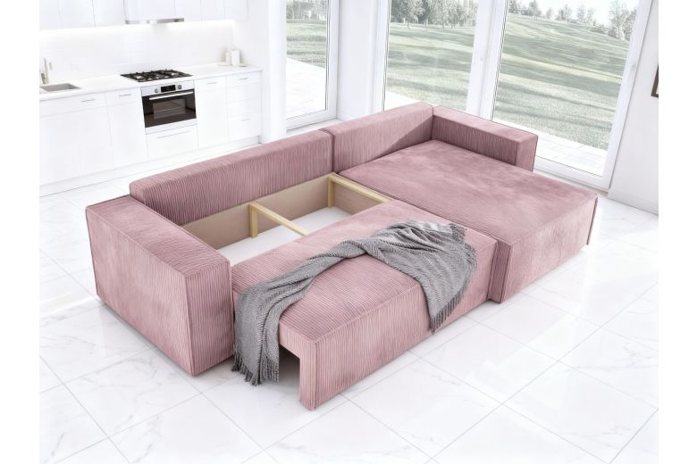 Γωνιακός καναπές - Ivo (Συρόμενο με κουτί αποθήκευσης)