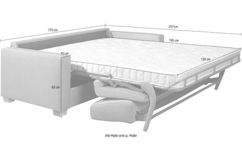 3 seat sofa - Verdi (Pull-out bed)