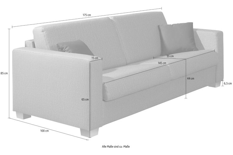 3 seat sofa - Verdi (Pull-out bed)