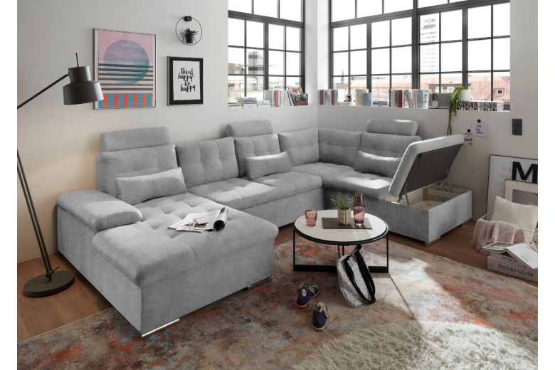 U-образный диван - Jakarta (Pаскладной с ящиком для белья)