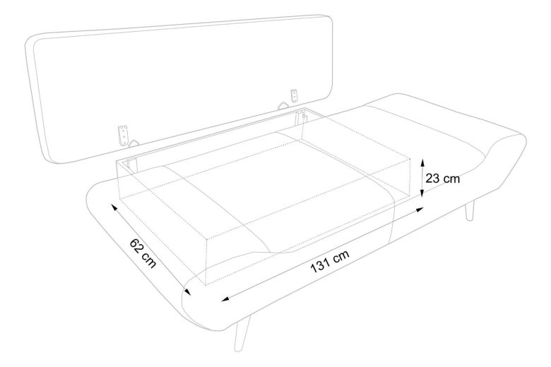 3 seat sofa - Kiruna (Pull-out bed with storage box)