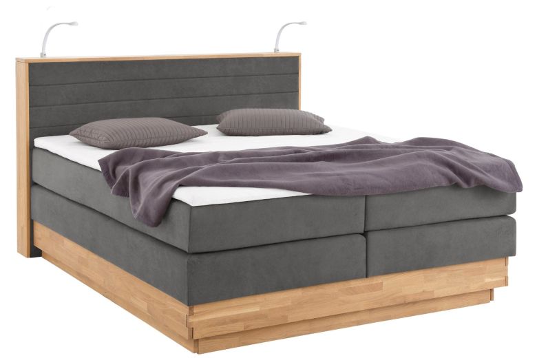 Upholstered bed 180x200 - Cavan ar LED (With storage box)