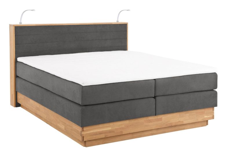 Upholstered bed 180x200 - Cavan ar LED (With storage box)