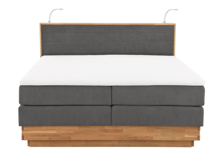 Upholstered bed 180x200 - Cavan ar LED (With storage box)