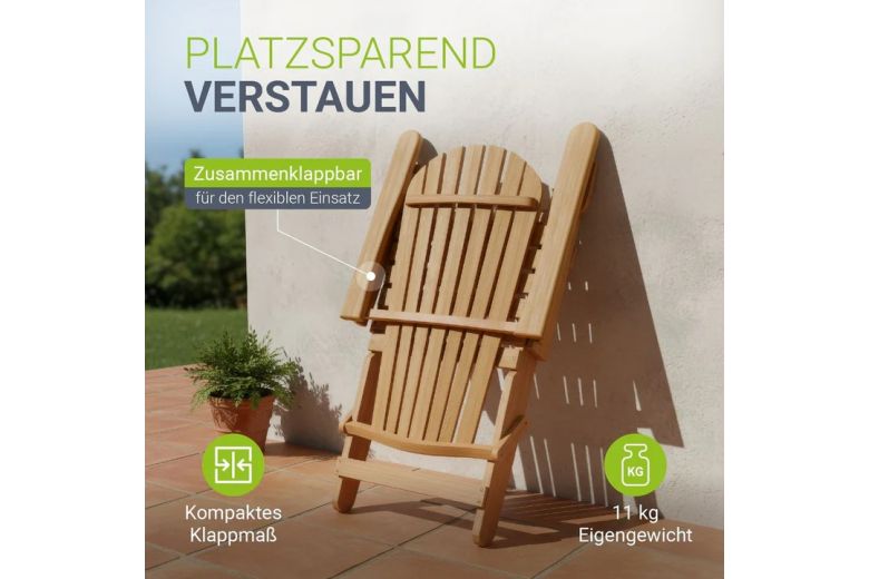 Outdoor Recliner Chair - Korfu (Acacia wood)