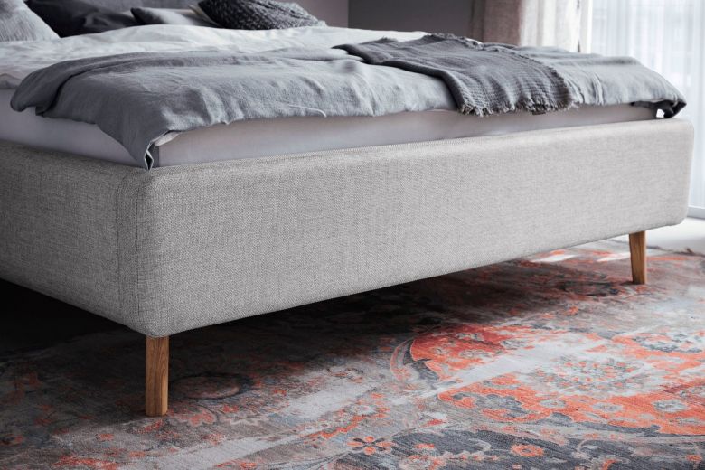 Upholstered bed 160x200 - Lotte with bed slat (With storage box)