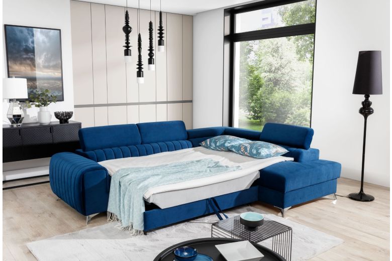 Corner sofa - Laurence (Pull-out with storage box)