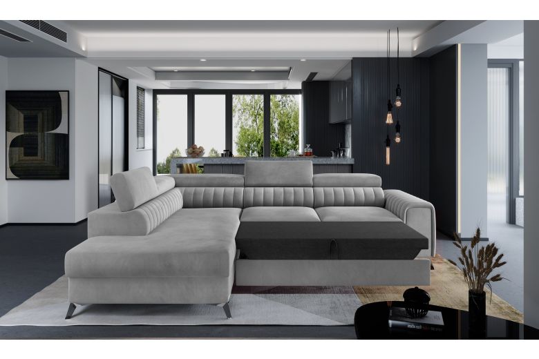 Corner sofa - Lairence (Pull-out with storage box)