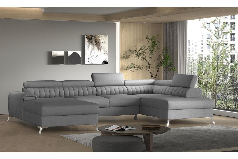 U shape sofa - Laurence (Pull-out bed with storage box)