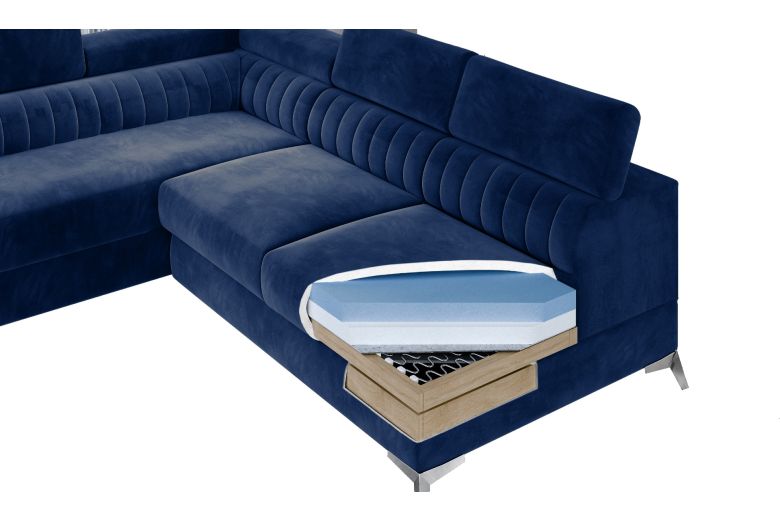 Corner sofa - Laurence (Pull-out with storage box)