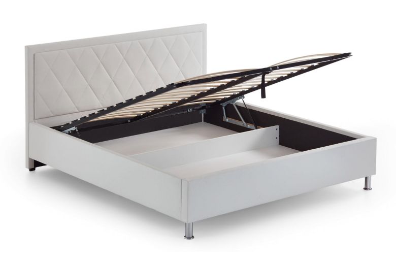 Upholstered bed 180x200 - Johanna ar matraci with bed slat (With storage box)