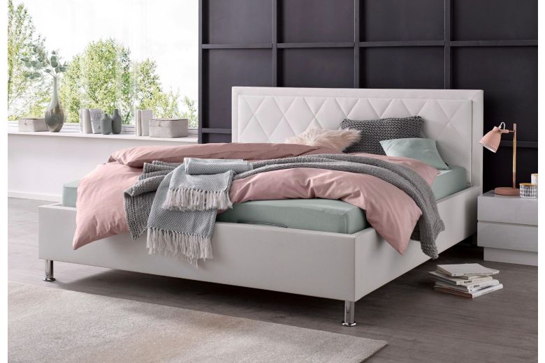 Upholstered bed 180x200 - Johanna ar matraci with bed slat (With storage box)