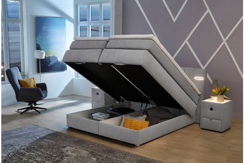 Boxspring bed 180x200 - Romana (With storage box)