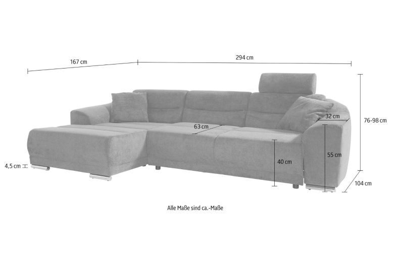 Corner sofa - Sonya ar pufu