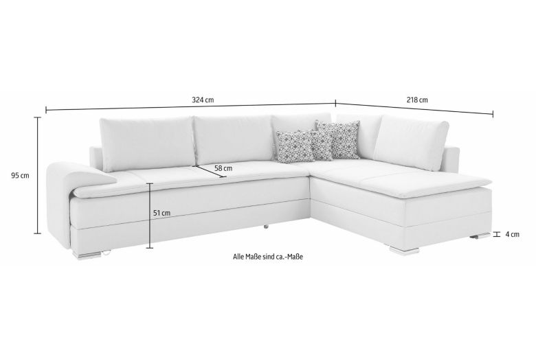 Corner sofa XL - Night 13 (Pull-out with storage box)