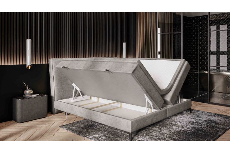 Upholstered bed 140x200 - Lolly (With storage box)